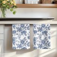 thumbnail image 7 of Navy Blue Rose Kitchen Towels Set of 4, Rustic Vintage Botanical Floral Watercolor Absorbent Dish Towels for Kitchen, Microfiber Hand Towel, Quick Drying Tea Towel for Cleaning Decorative Dishcloths, 7 of 7
