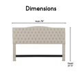 thumbnail image 2 of Elle Decor Celeste King Size Headboard Beige Weave, 2 of 5