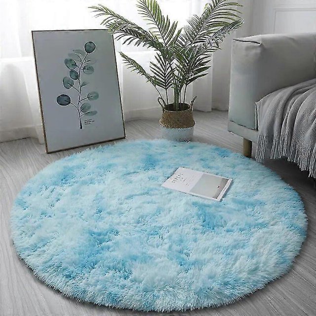 Plush Round Rug Mat Fluffy White Carpets for Living Room Soft Home Decor Bedroom Kid Room Decoration Salon Thick Pile Rug