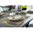 thumbnail image 2 of More Décor Dining Table Placemats, Washable Heat-Resistant PVC Vinyl Table Mats for Dining Room and Kitchen, Anti-Slip - Set of 6 - Brown, 2 of 6