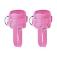 thumbnail image 4 of Sangle de Cheville, Sangle de Cheville pour Contre-Positions de Machine à Câbles, Manchettes de Cheville de Glute pour l'Entraînement, Exercice du Bas du Corps au Gym, Sangle de Cheville de Jambe Ajustable pour l'Entraînement de Force, Sangles Confortables pour Machine à Câbles Rose avec Grille, 4 of 8