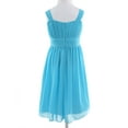 thumbnail image 6 of inhzoy Kids Girls Wide Straps Pleated Ruched Chiffon Flower Girl Dress, 6 of 7
