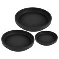 thumbnail image 1 of Muyoka 12 platillos para macetas de 6.0 in, 8.0 in, 10.0 in, resistentes, resistentes, redondos, de plástico, para interior y exterior, jardín (terracota negra) Muyoka Hogar, 1 of 7