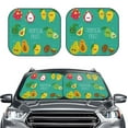 thumbnail image 2 of Disketp 2 Piece Tropical Fruit Pattern Windshield Sunshades,Folding Windshield Sun Shade For Car Suv Trucks Sedan,Blocks Uv Rays Sun Visor Protector-Small, 2 of 7