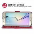 thumbnail image 3 of Samsung Galaxy S6 Étui en Cuir, Fonction Support et Fente pour Carte Rouge, 3 of 7