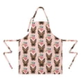 thumbnail image 2 of German Shepherd with Roses Apron-Garden Aprons for Women with Pockets-Cotton Linen Waterproof Kitchen Cooking Gardening Aprons Adjustable for Kitchen,Cooking,BBQ and Salon 33x27 Inch, 2 of 7