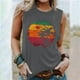 thumbnail image 2 of Camiseta holgada sin mangas con cuello redondo y estampado informal de verano para mujer Pompotops  lopia992839, 2 of 5
