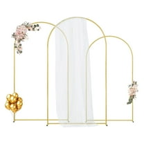 Wedding Arch Backdrop Stand Set of 3, 8x4.6ft, Metal Floral Arch for Ceremony, Party Decorations, Photo Booth, Event Backdrop, Indoor Outdoor