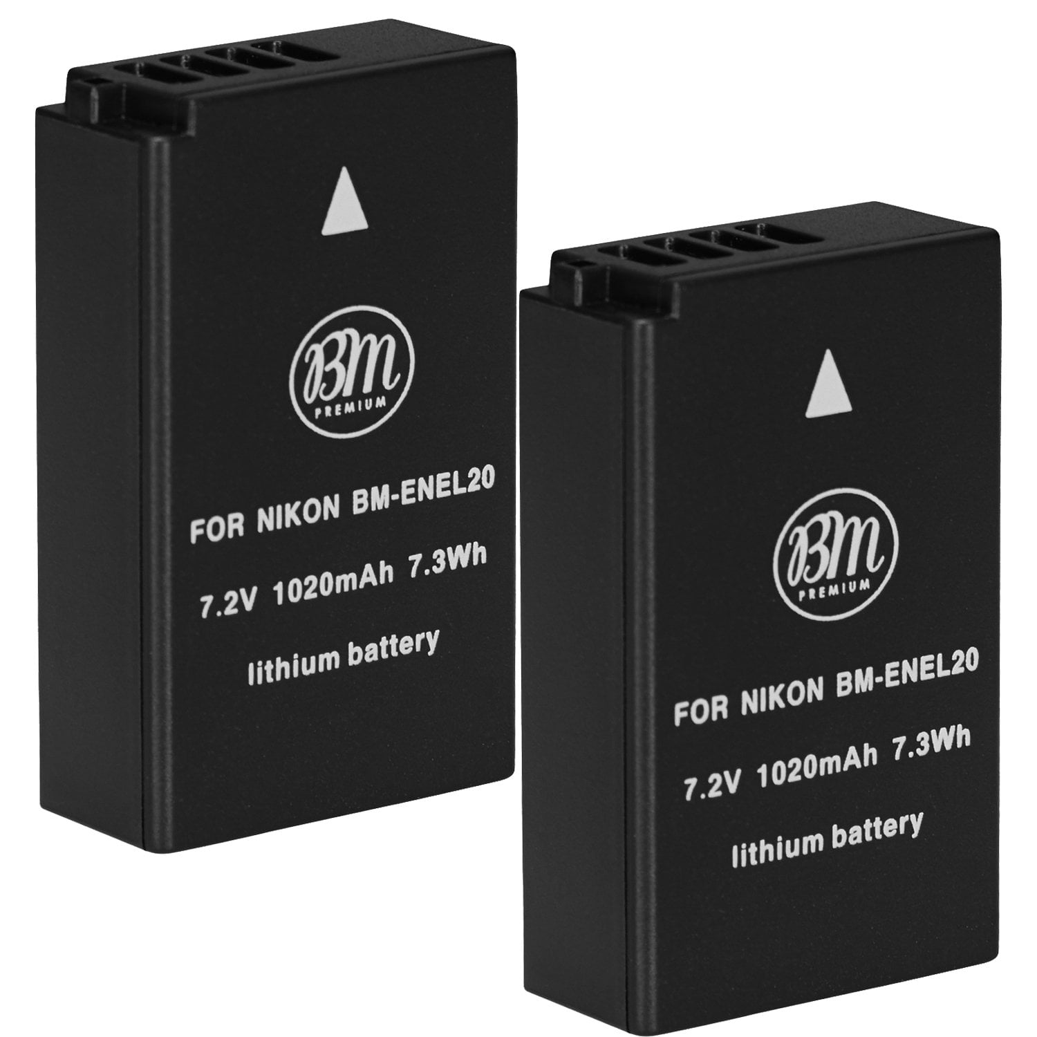 BM Premium 2 Pack of ENEL20, ENEL20A Batteries for Nikon Coolpix P950