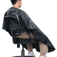 Tersarium Hair Dye Cape Waterproof Fiber Hair Washing Cape Black Comb