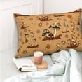 thumbnail image 6 of Disketp Pillow Covers Brown Mushrooms Pattern Throw Pillow Case Cushion Covers,Cushion For Bedroom,Couch,Home-20"X30", 6 of 9