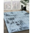 thumbnail image 3 of Ahgly Company Machine Washable Indoor Round Abstract Blue Koi Blue Area Rugs, 6' Round, 3 of 7