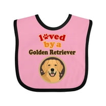 Inktastic Golden Retriever Dog Lover Boys or Girls Baby Bib