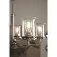 thumbnail image 4 of Winslett Collection Five-Light Matte Black Clear Seeded Glass Coastal Chandelier Light, 4 of 5