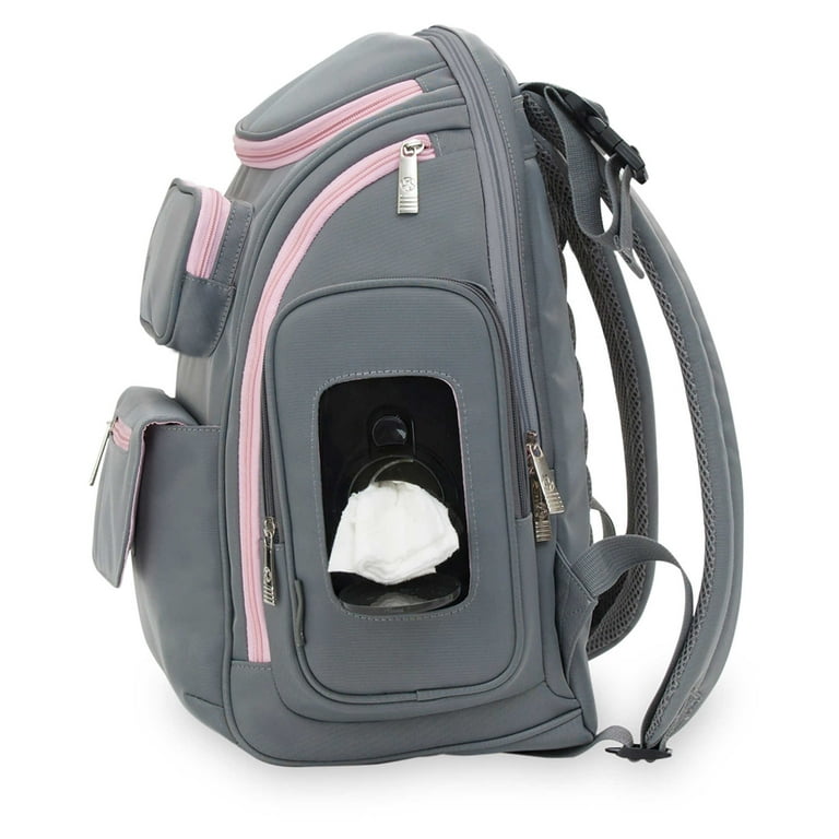 .com: Jeep Adventurers Diaper Backpack, Grey, Pink : Baby