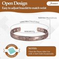thumbnail image 4 of Pulsera y anillo de cobre para mujer, pulseras magnéticas de drenaje linfático y anillo de desintoxicación linfática, regalo de joyería de cobre puro 99.99%, 4 of 5