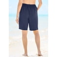 thumbnail image 2 of Swim 365 Women's Plus Size Taslon Cover Up Board Shorts With Built-In Brief, 2 of 6