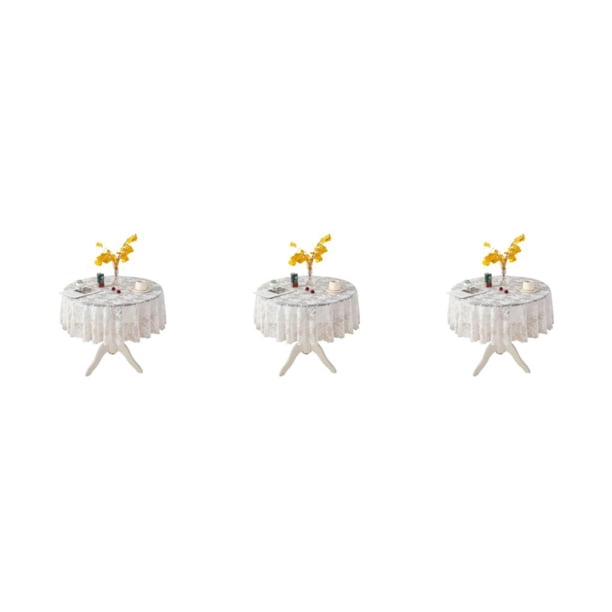 Bearachild Mantel limpio y elegante, duradero y fácil de limpiar, variedad de patrones, mantel , flor blanca, 120cm Type1 NO1