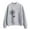 Grey, variant on Dyfzdhu Sweatshirts for Women Fall Winter Crew Neck Solid Color Prints Long Sleeve Pullover Sweatshirt