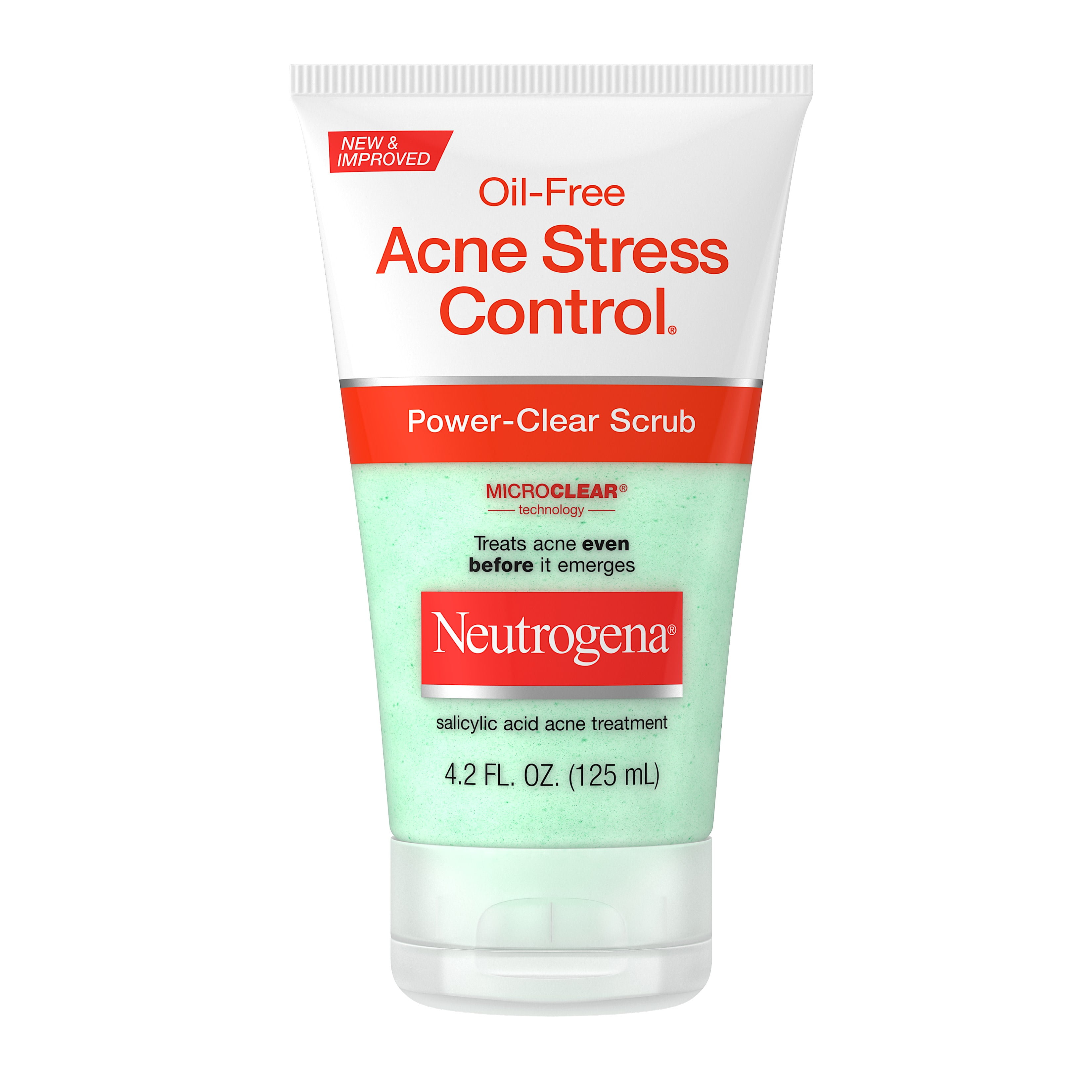 Neutrogena OilFree Acne Stress Control PowerClear Scrub, 4.2 fl. Oz