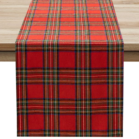 Camino de Mesa Softalker Navidad Rojo Tartán 33x229 cm
