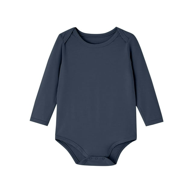 Pisexur Vêtements pour Bébé Garçon 3-24 m Coton Cache-Couche à Manches Longues pour Nourrisson Bébé Décontracté Col Ras du Cou Cache-Couches pour Bébé Bas Classique Fermeture à Boutons-Pression Barboteuse pour Bébé Fille Combinaison Légère et Mignonne pour Nouveau-Nés Bleu