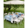 thumbnail image 3 of Outdoor Tablecloth with Umbrella Hole and Zipper, Blue Gnomes Christmas Rectangle Table Cloth 60x84 Inch Waterproof Tablecloth, Snowflake Xmas Tree Ball Gifts Picnic Table Cover for Patio Camping, 3 of 7
