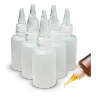 5pcs/set Needle Tip Bottles Glue Empty Applicator Bottles Liquid Dropper  Cap for DIY Paint Craft Paper Art 10/20/30/60ML