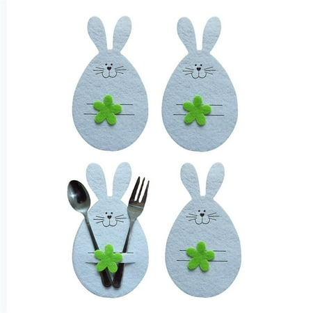 

Famure Silverware Bag 4 PCS Utensil Cutlery Holders Pouch-Easter Cutlery Holder Set Strong Water Absorption for Knifes Forks|Table Decoration Rustic Dinner Decor