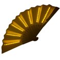 thumbnail image 2 of Luminous Fan LED Ambiance Light Foldable Glowing Strong Hinge 12V 10 Inch KTV Bar Club Decoration Night Performance Prop Hand Fan, 2 of 8
