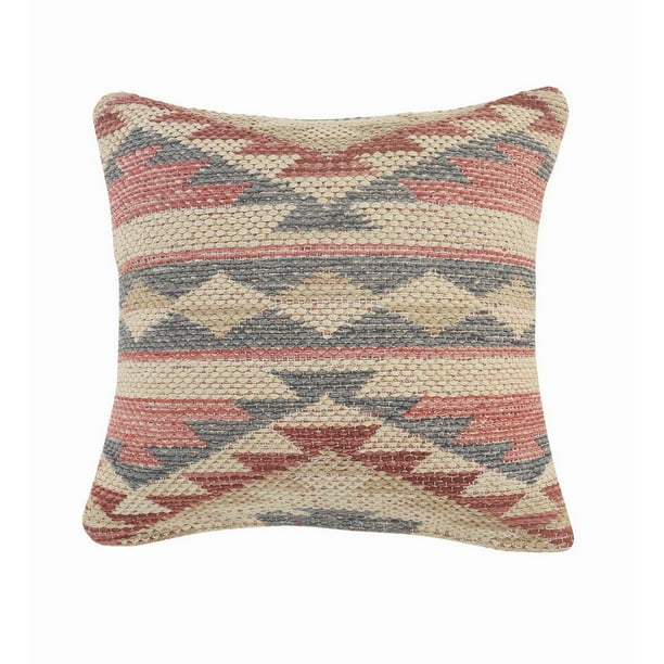 LR Home Lodge Eclectic Multicolor 18 in. Throw Pillow