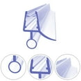 thumbnail image 4 of AFQH Shower Glass Door Seal Frameless Shower Door Bottom Seal Shower Door Sweep Rubber Plastic Shower Screen Seal Strip For 6mm/8mm/10mm/12mm Curved/Flat Glass Bath Door 2pcs, 4 of 8