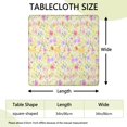 thumbnail image 2 of Pioneer Flower Floral Print Pattern Square Fitted Tablecloth with Elastic Edge,Square Table Cover,Washable Elastic Table Cover for Home Kitchen Party Decor 34"x34", 2 of 6