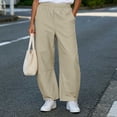 thumbnail image 5 of CYRBOKO Boys Cargo Pants, Fall Winter Elastic Waist Casual Relaxed Fit Athletic Pants Beige Size 11-12 T, 5 of 7