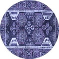 thumbnail image 1 of Ahgly Company Machine Washable Indoor Round Persian Blue Traditional Area Rugs, 7' Round, 1 of 4