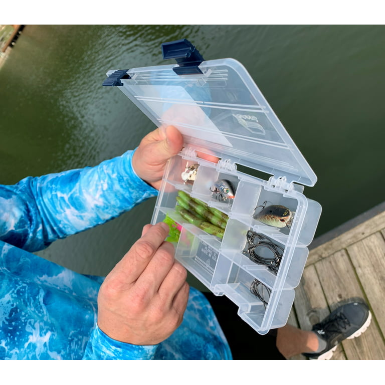 Plastic Fishing Box Organizer Tackle Box Stowaway with Adjustable