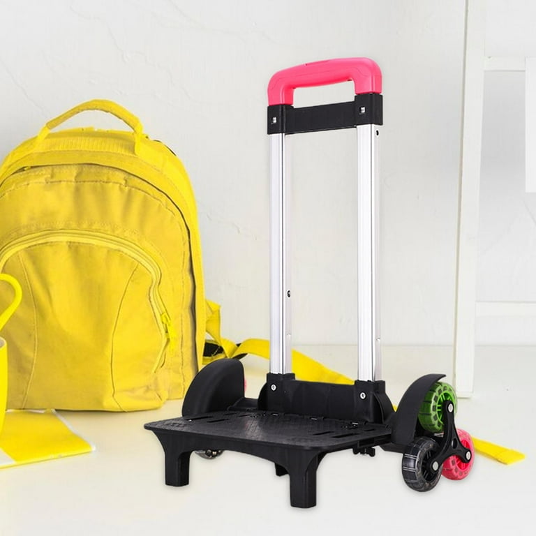 yotijar Backpack Trolley 6 Wheels Luggage Cart for Backpack Personal Travel Children Red