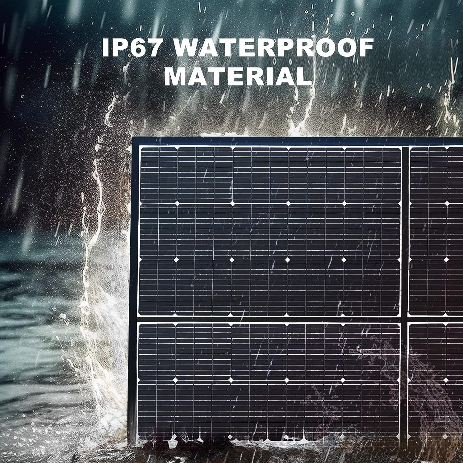 ALLPOWERS 600W Portable Solar Panel, Monocrystalline, Foldable, IP67 Waterproof, Portable Solar Generator Charger for Camping, RV, Power Station, Generator, Home Backup, Power Outage