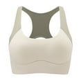 thumbnail image 1 of B91xZ Sports Bra Womens Stretch Full Coverage Comfort Bras,Beige XL, 1 of 3