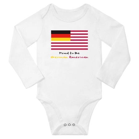 

Proud to be German American Baby Long Slevve Bodysuit Outfits (White 12-18 Months)