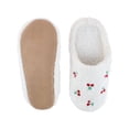 thumbnail image 3 of CTM  Cherry Plush Slippers Cozy Fuzzy Indoor Slip-On Shoes (Women), 3 of 5