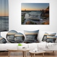 thumbnail image 4 of Designart Sydney Sunrise Over Seashore - Seascape Throw Pillow - 18x18, 4 of 5