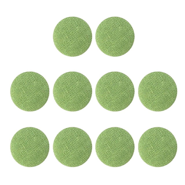 Abbracc 10Pcs Fabric Covered Button Shank Button Sewing Scrapbooking Green