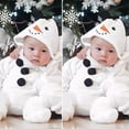 thumbnail image 2 of Likimi Baby Boys Jumpsuits Long Sleeve Christmas Snowman Shaped Onesie Fashion Relaxed Soft Spring Fall Homewear Size 12-18 Months White, 2 of 9