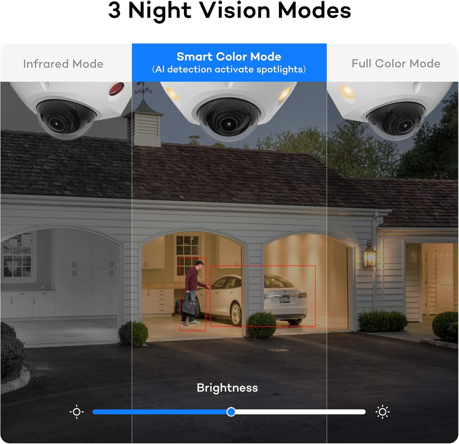 ONWOTE 4K 8MP PoE IP Security Camera Outdoor Dome, Vandal Proof IK10, 3840x2160 8 Megapixels, 134° Wide View, AI Human Vehicle Detection, Commercial Wired Camera for Business