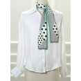 thumbnail image 5 of INSPIRE CHIC Women's Skinny Scarf Polka Dots Neck Wraps Ribbon Hairband Neckerchief Turquoise Cross Grain, 5 of 5