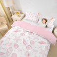 thumbnail image 2 of spefrowx Coquette Seashell Print Bedding for Teens, Pink Bow Starfish Duvet Cover Full, Pink Reversible, 3 Pieces, 1 Duvet Cover and 2 Pillowcases, 2 of 6