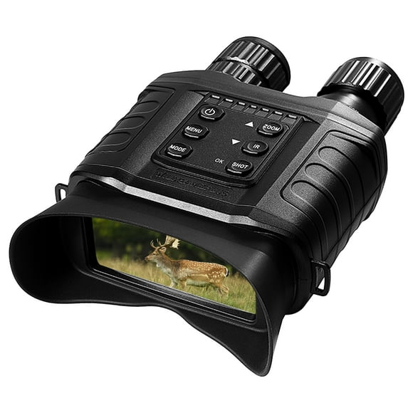 WILDGAMEPLUS Night Vision Binoculars 4X Digital Zoom IR Night Vision Scope with 500m Full Dark Distance Camera Video Modes 32GB TF Card Included