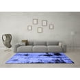 thumbnail image 3 of Ahgly Company Indoor Square Abstract Blue Modern Area Rugs, 7' Square, 3 of 4