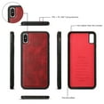 thumbnail image 7 of Mantto Case For iPhone X, Shockproof Shoulder Strap Wallet Case Zipper Card Slot Protector Cover 5.8 Inch,Red, 7 of 7